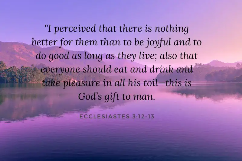 Ecclesiastes 3:12-13